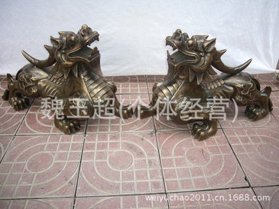 廠家直銷(xiāo)純銅貔貅擺件 成對(duì)銷(xiāo)售的吉祥金屬工藝品